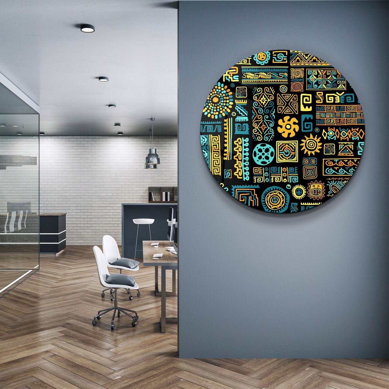 Tablou decorativ, SKR-9019, Dimensiune: 80 x 80, Multicolor - view 3