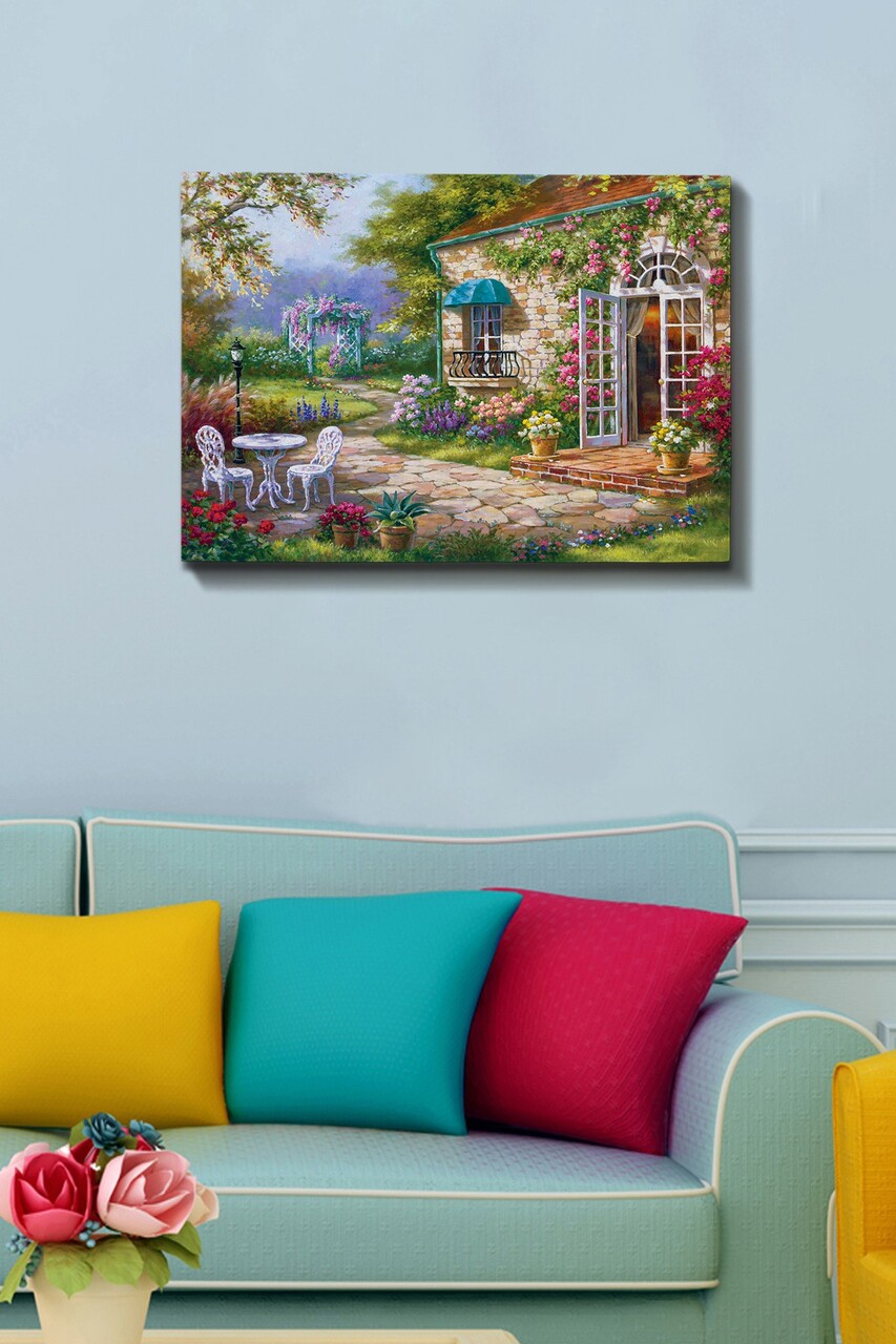 Tablou decorativ Kanvas Tablo (50 x 70) Cadru: 100% LEMN (grosime: 3 cm) Multicolor