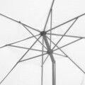 Umbrela rotunda cu manivela, Calpe, H.250 D.300 cm, aluminiu, gri/alb