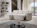 Coltar stanga 4 locuri ELTAP, Ume, 287x190x88 cm, lemn/poliester, alb/bej