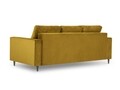 Canapea extensibila, Camellia, Mazzini Sofas, 3 locuri, cu lada de depozitare, 220x100x92 cm, catifea, galben