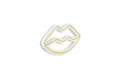 Decoratiune luminoasa LED, Lips, Benzi flexibile de neon, DC 12 V, Galben
