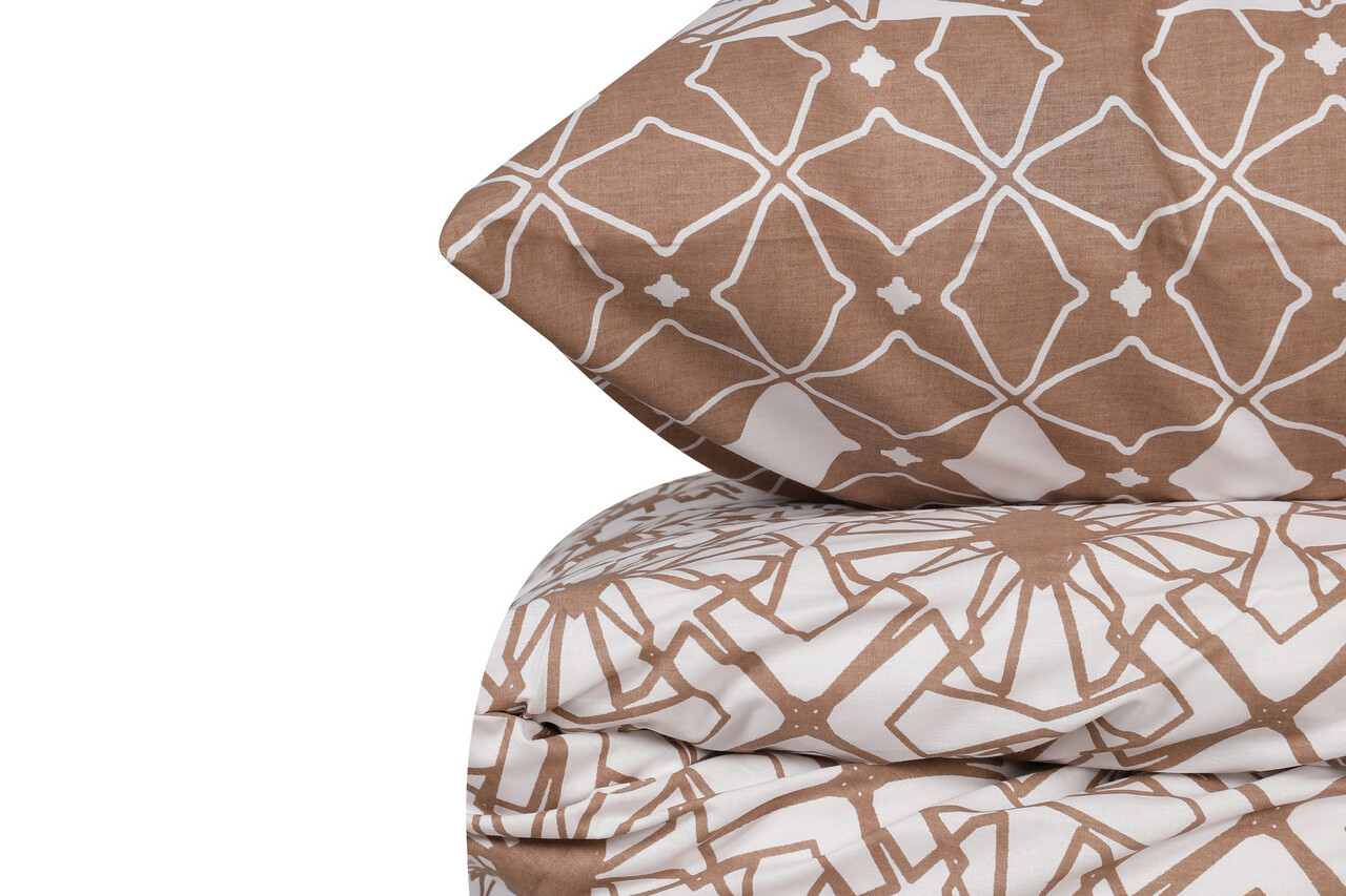 Lenjerie de pat dubla (FR), Alize - Brown, Pearl Home, Bumbac Ranforce