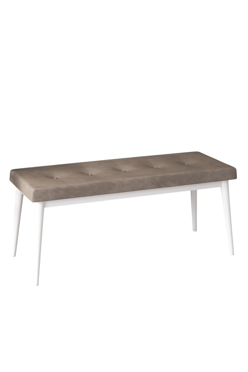 Banca, Hanah Home, Arwen Bench, Cappuccino / Alb — imaginea 2