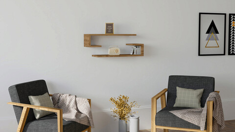 Raft de perete, asse home, eldo, 60x15x19.6 cm, pal , nuc