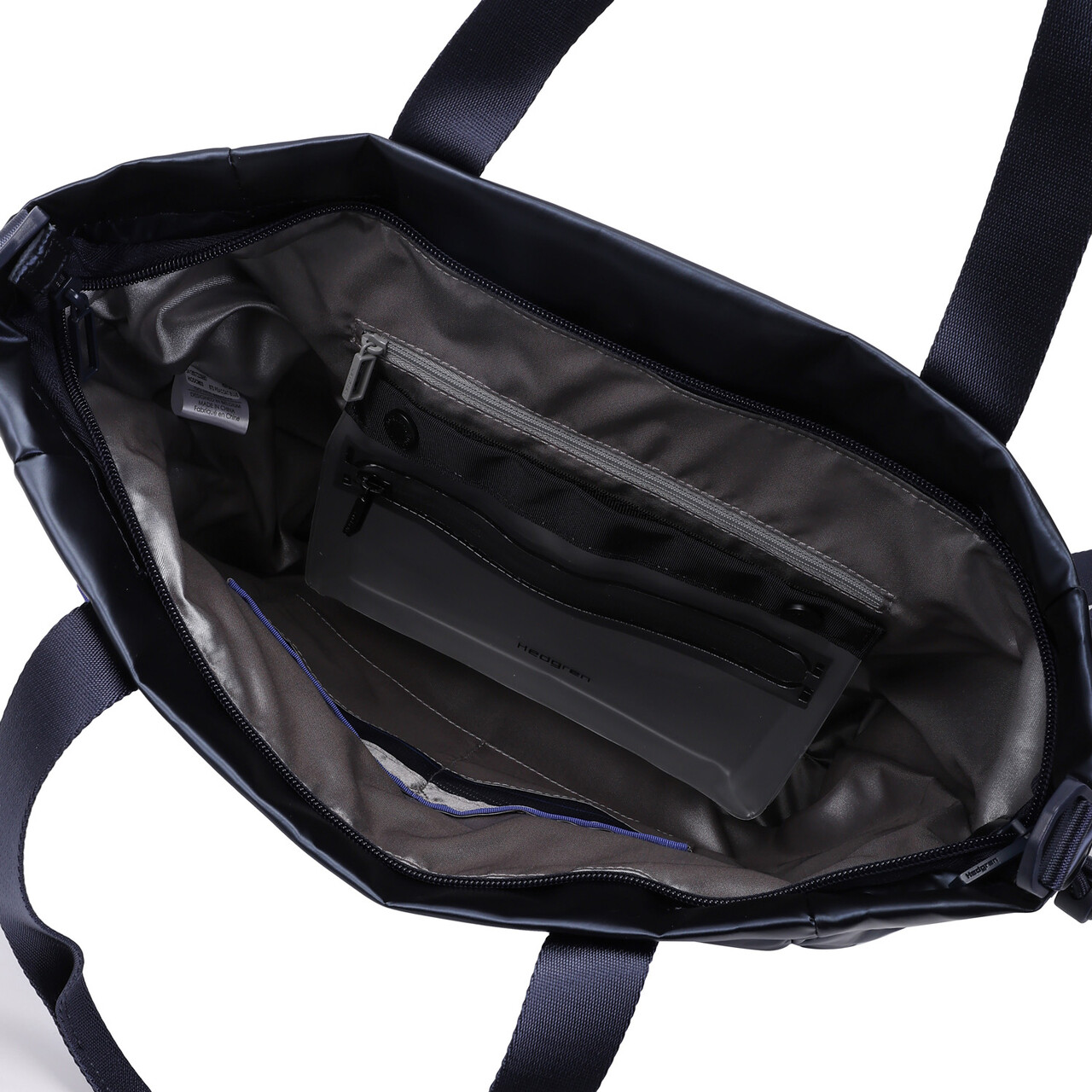 Geanta Puffer, COCCON, Hedgren, 34x14x33 cm, poliester, bleumarin