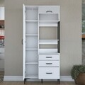 Dulap multifunctional, Rani, JE112, 90x198.6x40 cm, PAL, Alb