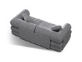 Canapea extensibila 3 locuri, Kemi, Cosmopolitan Design, 206x95x70 cm, tesatura boucle, gri