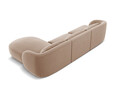 Coltar dreapta 4 locuri, Tulum, Cosmopolitan Design, 255x156x70 cm, catifea, bej