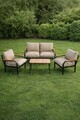 Set mobilier de gradina, Hanah Home, Alya Sehpa, Crem