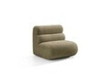 Modul canapea 1 loc fara cotiere, Neo, Micadoni Home, 85x100x83 cm, tesatura Chenille, verde oliv deschis