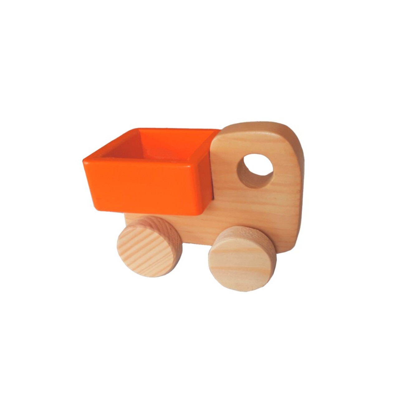 Jucarie pentru landou/carucior, Hanah Home, Mini Truck, 9x6.5x5 cm, Portocaliu - view 4