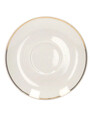 Set 2 cesti cu farfurie pentru cafea, Punto Oro, Brandani, 12x6 cm, portelan