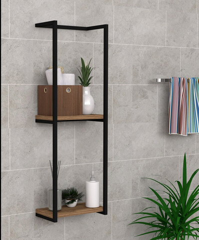 Raft de perete, asse home, halo, 30x90x15 cm, maro
