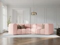 Canapea semirotunda 3 locuri, Lupine, Micadoni Home, BL, 322x135x70 cm, poliester chenille, roz