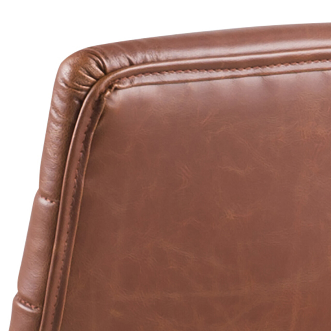 Scaun de birou Winslow, Actona, 51x58x103 cm, rotativ, piele ecologica/otel, brandy - view 3