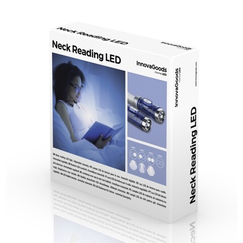 Lampa de citit LED pentru gat InnovaGoods, 56 x 2 cm, flexibila