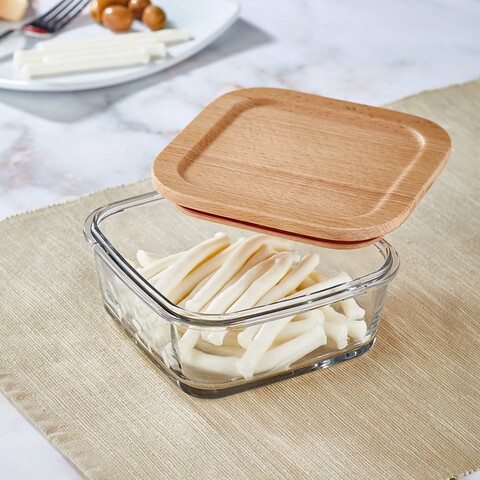 Caserola up00661, forsberg, 720 ml, 14.5x14.5x6.5 cm, sticla/lemn
