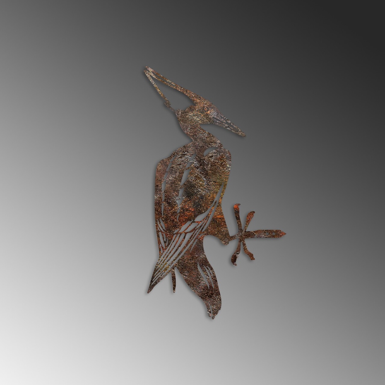 Obiect decorativ de grădină, Bird On The Branch 10, 22x40 cm, Maro - imagine 5