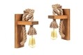 Set 2 lampi de perete, Lustro, KN15, E27, lucrate manual, lemn de molid