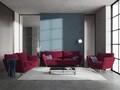 Canapea, Verveine, Mazzini Sofas, 3 locuri, 212x95x96 cm, catifea, rosu