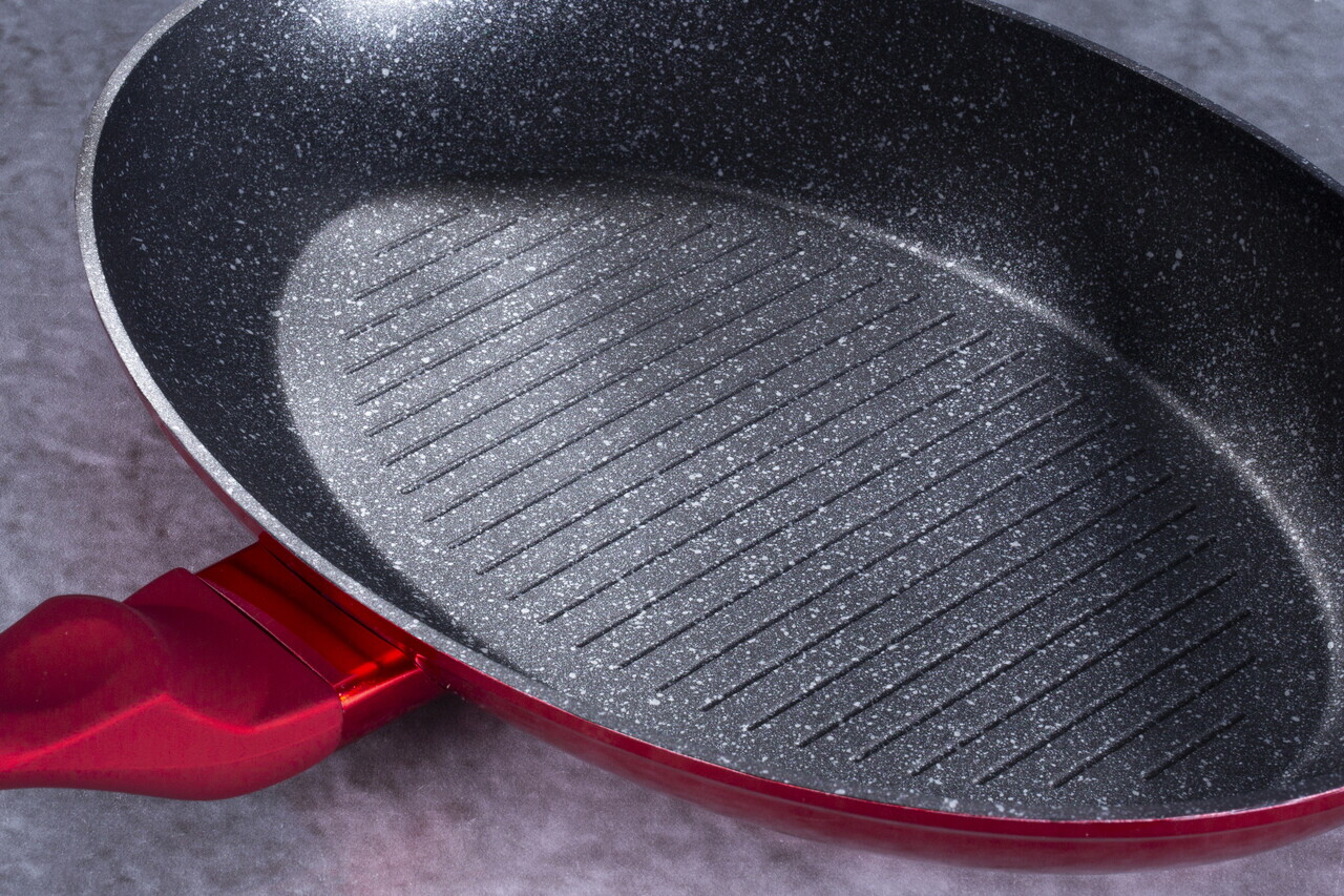 Tigaie pentru peste Berlinger Haus, Burgundy, 35 cm, aluminiu forjat, rosu - imagine 5