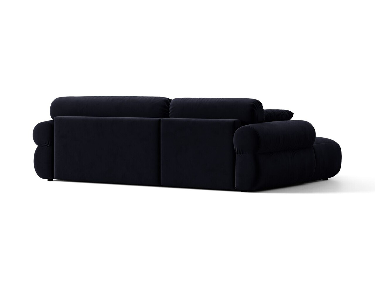 Coltar stanga 4 locuri, Ophelia, Micadoni Home, 256x164x84 cm, catifea, albastru regal — imaginea 7