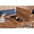 Set masa extensibila si 4 scaune, Vella, Vina 1048, PAL, Nuc / Albastru închis