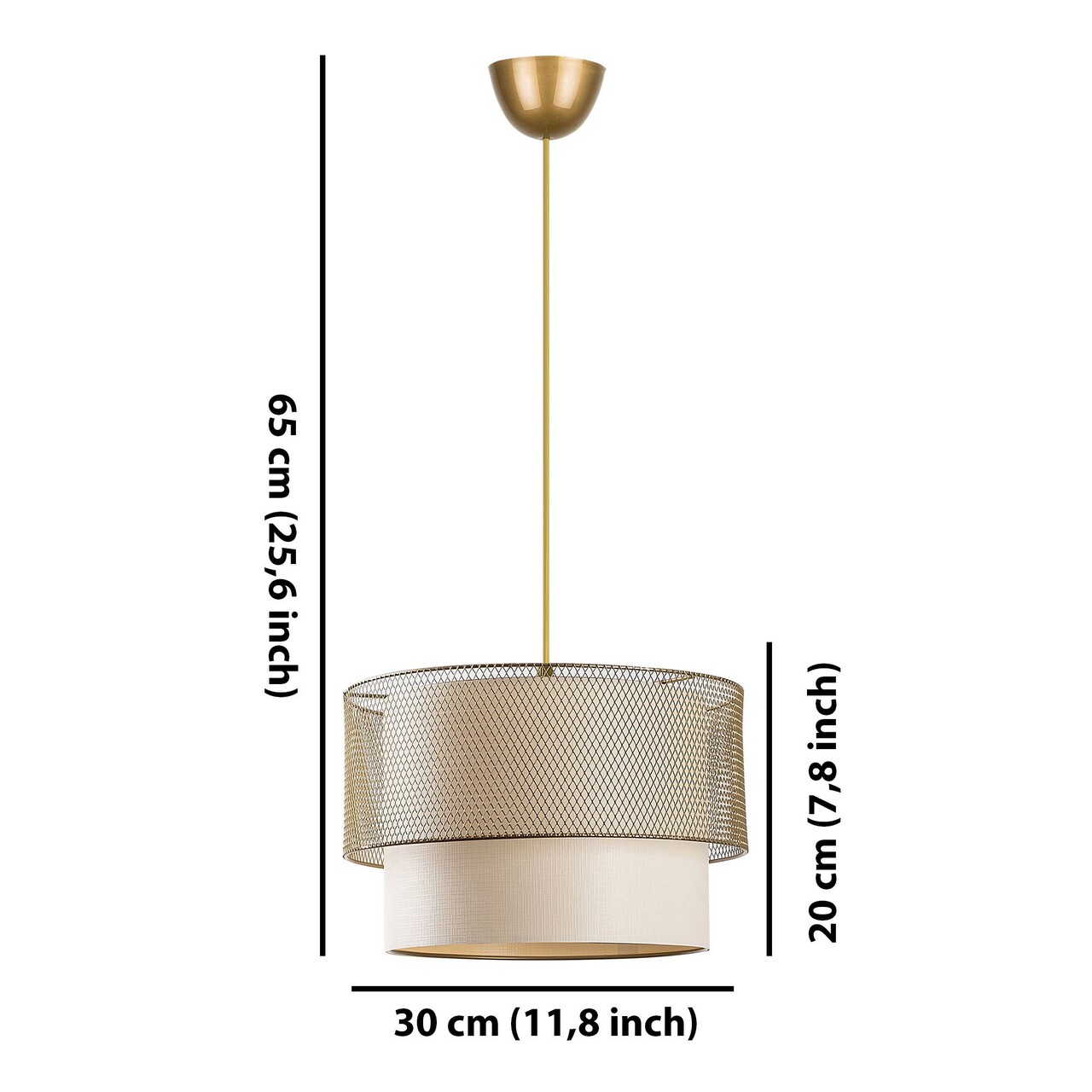 Lustra, FullHouse, 390FLH1813, Metal, Crem / Aur