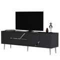 Comoda TV, Olivia, Dekolp5, Antracit / Argintiu