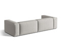 Canapea 5 locuri, Nuria-215, Micadoni Home, 290x110x72 cm, tesatura structurata chenille, gri deschis