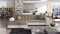 Coltar extensibil stanga 4 locuri, ELTAP, Sorento, 296x194x78 cm, lemn/poliester, bej inchis/bej deschis