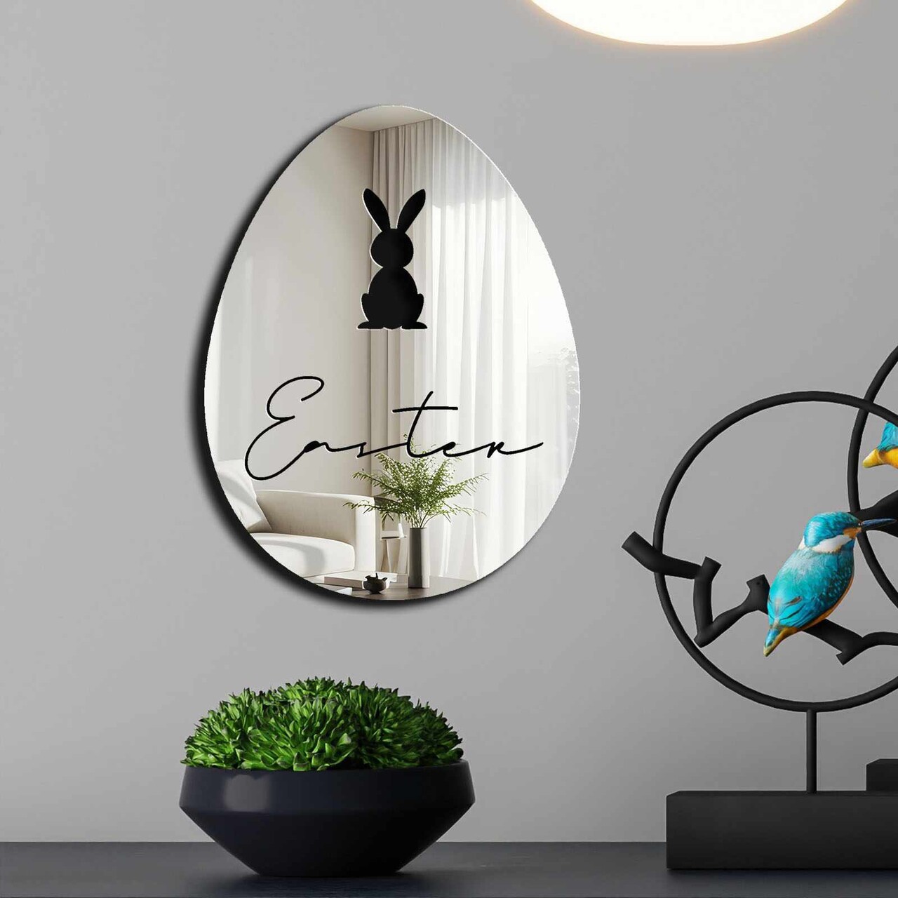 Oglinda decorativa, EAS006SILVER, Partea de jos: 100% EVA (Grosime: 10 mm), Argintiu - view 2