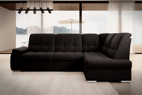 Coltar extensibil dreapta 3 locuri ELTAP, RT-22FL, Sado, 272x192x95 cm, lemn/poliester, maro inchis