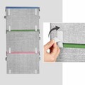 Set 3 cutii depozitare Vasagle, capac magnetic, 38x25x35 cm, material netesut/metal, multicolor