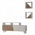 Comoda TV, Homitis, Cafune - White, Sonomo, 31.5x140x58 cm