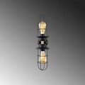 Aplica de perete, Mahoni - 13207, Fulgor, 12 x 20 x 51 cm, 2 x E27, 40W, negru