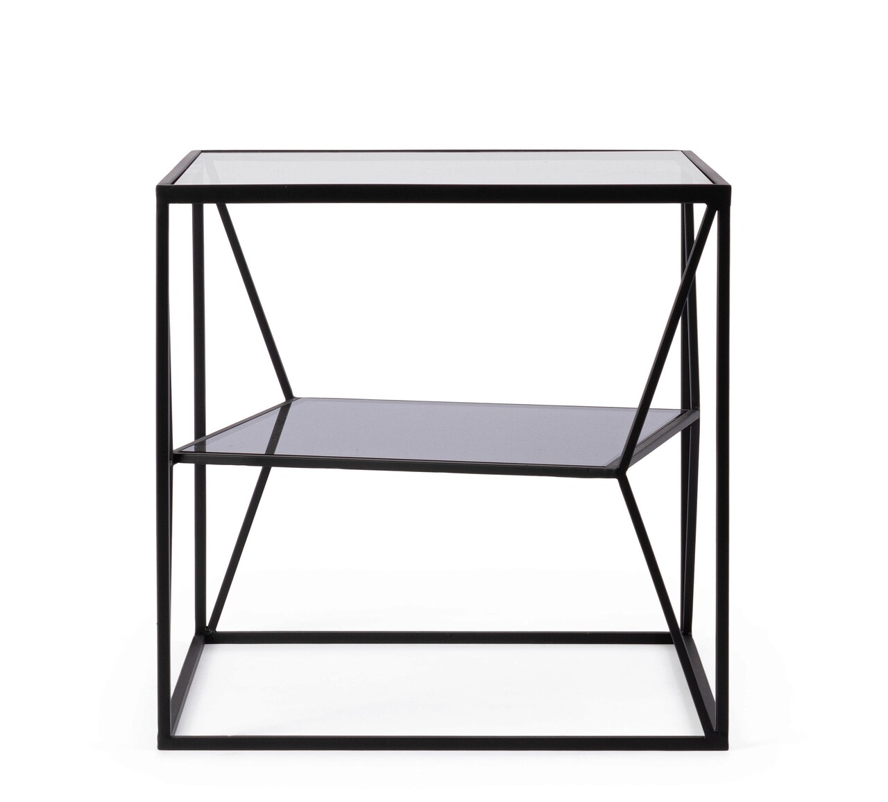 Masuta de cafea Hydra, Bizzotto, 45 x 45 x 45 cm, otel/sticla temperata - 1 | YEO