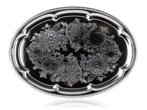 Tava pentru servire, Akcent, Banquet, 40.5x29 cm, metal cromat