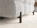 Coltar extensibil dreapta 3 locuri ELTAP, RT-03PEL, Felro, 285x181x93 cm, lemn/poliester, gri deschis