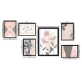 Set 6 tablouri decorative, SET_023, Lulu, 24x29 cm/24x44 cm, plastic