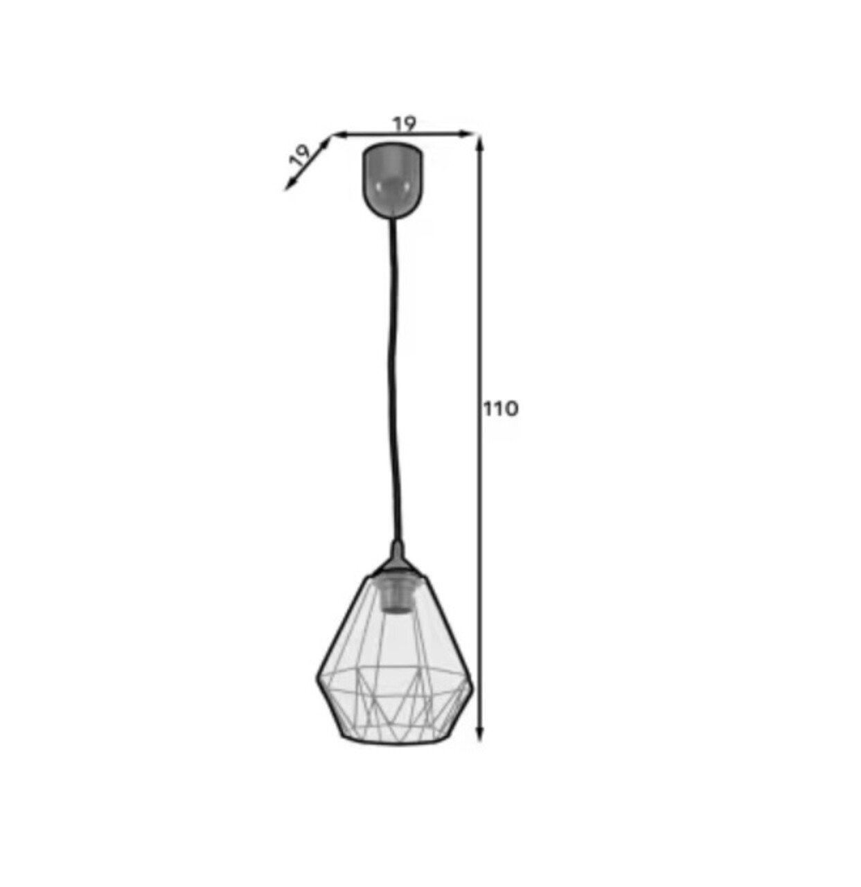 Lustra ELTAP, Bendinni, 19x110 cm, 1xE27, 15W, otel, negru