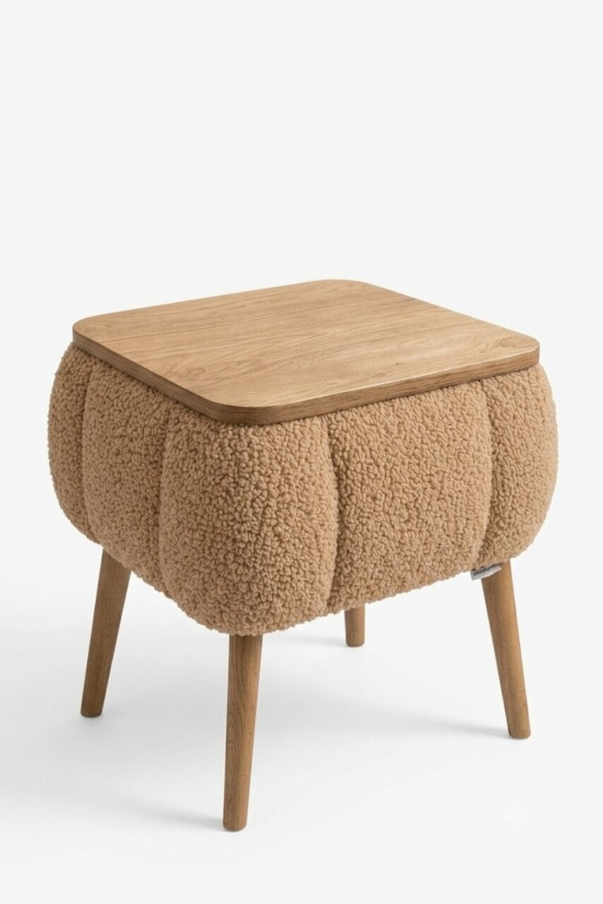 Noptiera, Hanah Home, Lina, 50x45x40 cm, Maro — imaginea 5