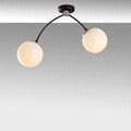 Lustra, Kromozom - 1001, Tatum, 51 x 15 x 41 cm, 2 x E27, 40W, alb/negru