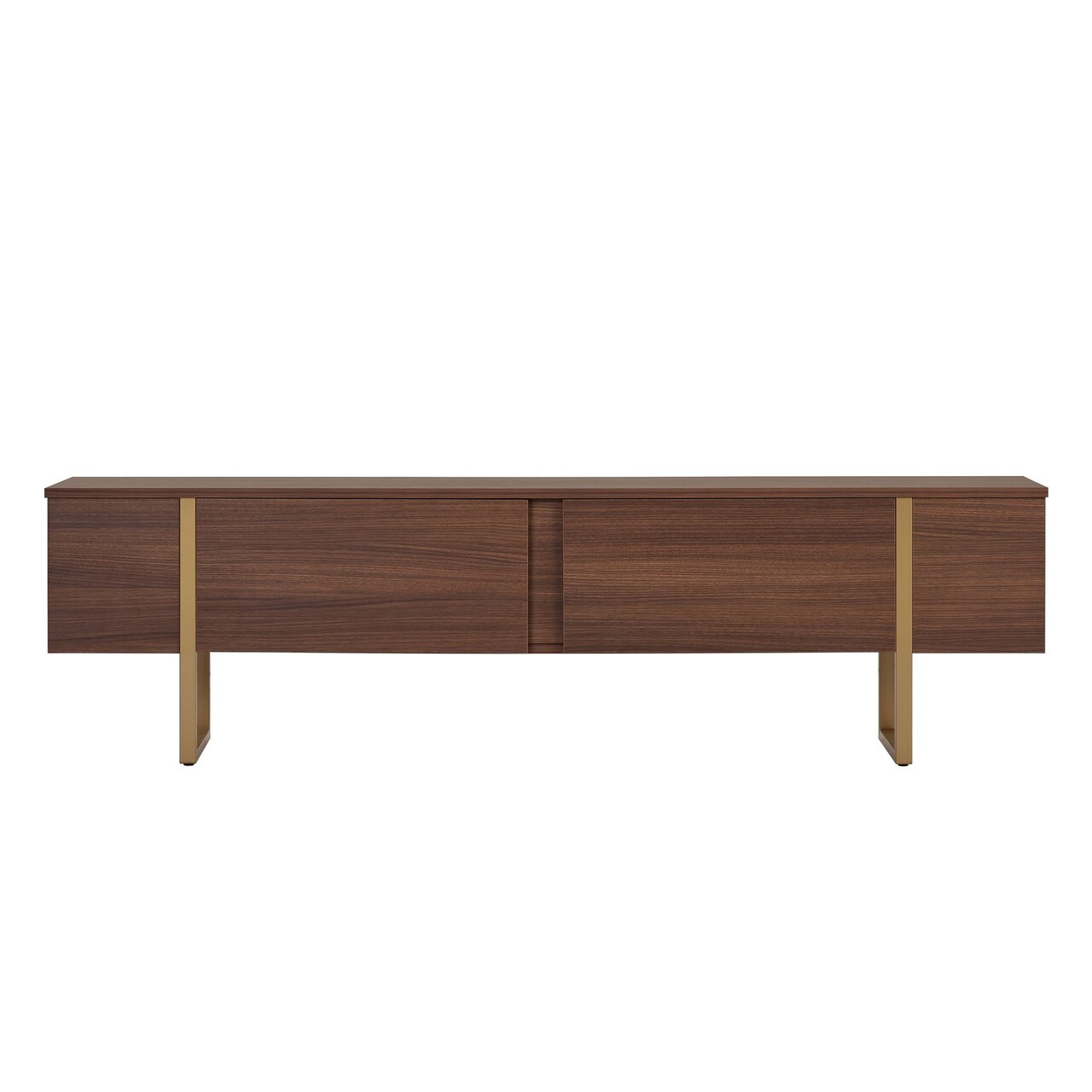 Comoda TV, Nordure, Onera, 180x50x30 cm, Nuc / Aur - imagine 7