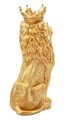 Figurina /sculptura decorativa King Leon, Mauro Ferretti, 30x42x74 cm, polirasina, auriu