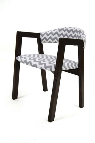 Scaun, massive design, boi, 50x70x50 cm, pin / alb / gri