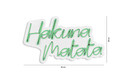 Decoratiune luminoasa LED, Hakuna Matata, Benzi flexibile de neon, DC 12 V, Verde
