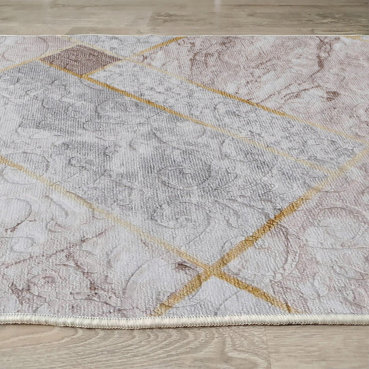 Covor, Woopamuk368, 100x300 cm, Bumbac/Poliester, Alb - view 5