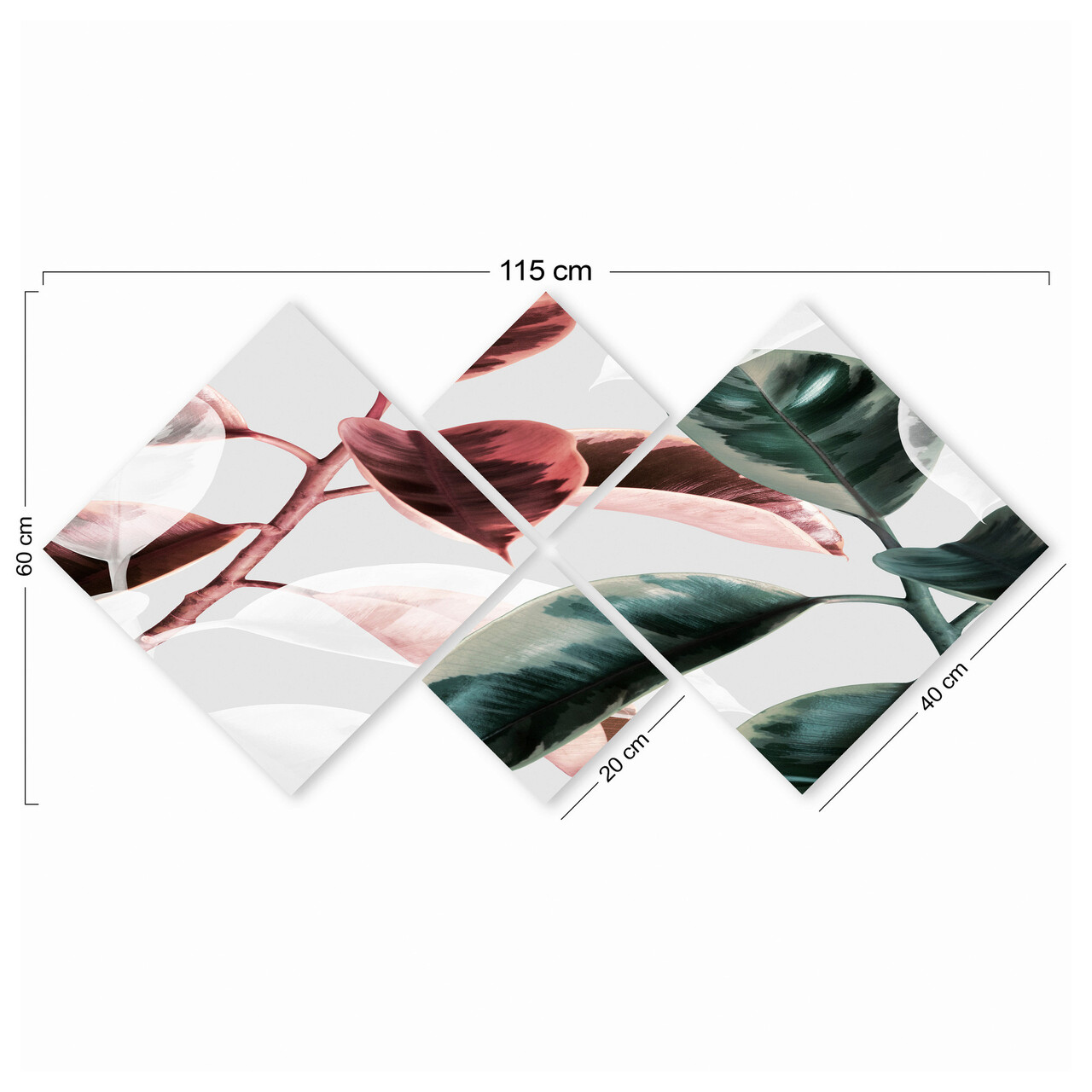 Set 4 tablouri decorative, 4MDF2259857, MDF, Imprimat UV, Multicolor